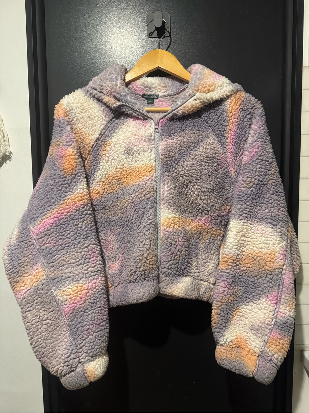 wild fable Pastel Sherpa Zip Hoodie - Lavender, Peach, Cream